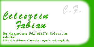 celesztin fabian business card